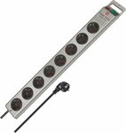 extension lead 8-way silver 2,5m H05VV-F 3G1,5