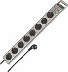 13,500A surge protection power strip 8-way silver 2.5m H05VV-F 3G1,5