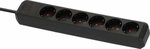 extension lead 6-way black 1,5m H05VV-F 3G1,5