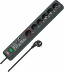 19.500A automatic extension lead with surge protection 6-way anthracite 3m H05VV-F 3G1,5 1xMain 5xFollow