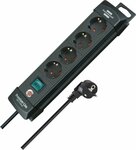 extension lead 4-way black 1,8m H05VV-F 3G1,5