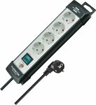 extension lead 4-way black light grey 1,8m H05VV-F 3G1,5