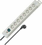 extension lead 8-way light grey 3m H05VV-F 3G1,5