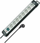 extension lead 8-way black light grey 5m H05VV-F 3G1,5