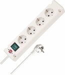 extension lead 4-way white 1.5m H05VV-F 3G1.5