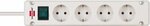 extension lead 4-way white 1.5m H05VV-F 3G1.5