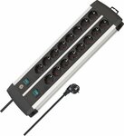 Technics extension lead 16-way Duo black 3m H05VV-F 3G1.5 with every 8 sockets switched