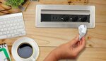 Indesk Power USB charger table outlet strip 3-way, 2xUSB, 2m H05VV-F 3G1.5