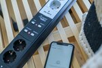 Connect WiFi Extension Lead 6-way (4x switchable, 2x permanent) 3m H05VV-F 3G1.5 black lightgrey