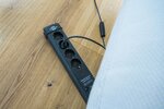 60.000A extension lead with surge protection 4-way black 1.8m H05VV-F 3G1.5