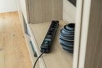 26000A extension lead with surge protection 6-way black 1.8m H05VV-F 3G1.5