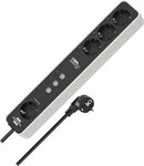 Connect WiFi extension lead 4-way white black 1.5m H05VV-F3G1.5