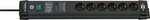 60.000A extension lead with surge protection 6-way black 5m H05VV-F 3G1.5