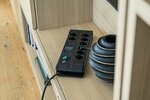 60.000A extension lead with surge protection 8-way Duo black 3m H05VV-F 3G1.5
