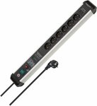 60.000A Extension Lead with Surge Protection with Power Delivery USB-Charger 6-way 3m H05VV-F 3G1,5