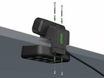 Duplex Desktop Power Strip with surge protection, 2x Keystone modules, 9x protective contact sockets, silver black