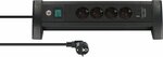 Premium Office-Line extension lead 4-way black with USB C PD 30W and USB A 18W, 1.8m H05VV-F3G1.5