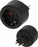 Travel adapter earthed CH with 10A fuse
