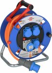 Garant CEE IP44 camping maritime cable reel 25m H07RN-F 3G2.5, 1xCEE230V 16A, 3x earthed sockets