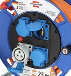 Garant CEE IP44 camping maritime cable reel 25m H07RN-F 3G2.5, 1xCEE230V 16A, 3x earthed sockets