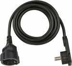 Quality Plastic Extension Cable with Flat Plug 3m H05VV-F3G1.5 black