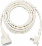 Quality Plastic Extension Cable with Flat Plug 5m H05VV-F3G1.5 white