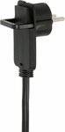 Quality Plastic Extension Cable with Flat Plug 10m H05VV-F3G1.5 black