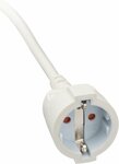 Quality Plastic Extension Cable with Flat Plug 10m H05VV-F3G1.5 white