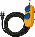Construction Site Cable IP54 with Powerblock 5m black H07RN-F 3G1.5