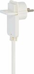 Quality plastic extension cable 10m H05VV-F 3G1.5 white with a flat plug and double coupling