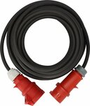 extension cable IP44 with phase inverter 25m black H07RN-F 5G4,0 CEE 400V 32A