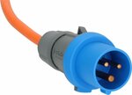 Camping Maritime Adapter Cable IP44 1,5m orange H07RN-F 3G2,5 earthed socket, CEE plug 230V 16A