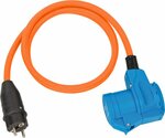 Adapter Cable Camping Maritime IP44 1.5m orange H07RN-F 3G2.5 earthed plug, angled socket CEE 230V 16A