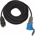Industry CEE Adapter Cable 230V IP44 25m H07RN-F 3G2.5 CEE 230V 16A earthing contact plug and CEE coupling