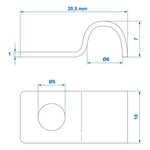 Cable Clamp 6 mm x10 pieces