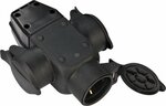 Earthed rubber coupling 3-fold IP44