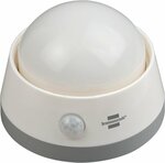 Battery LED night light NLB 02 BS with infrared motion detector and push switch 2 LED 60lm 3x AA (included)
