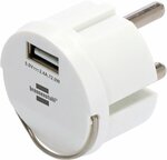 USB Socket Adapter 2.4A white