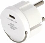 USB C Socket Adapter 2.4A white