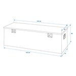 Trailer tool box aluminium 1450 x 520 x H460 mm