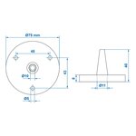 Sealing rubber round for socket narrow grommet