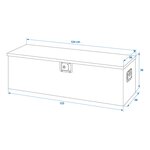 Trailer tool box aluminium 1240 x 400 x H380 mm