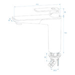 Mixer tap Vector S Kitchen dia 33 mm chrome x5 pieces
