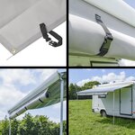 Sun protection front for roof and wall awnings 380 x 200 cm