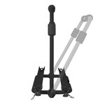 Drawbar bicycle carrier black