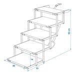 Dog stairs aluminum foldable