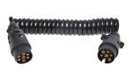 Spiral cable 3M with 2x 7-pin plug PVC