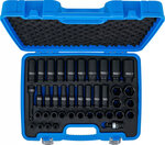 Impact Socket Set Hexagon (1/2) Drive 9 - 30 mm 40 pcs