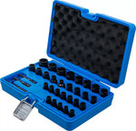 Twist Socket Set (Spiral Profile) / Screw Extractor (1/4) / (3/8) Drive Metric and Inch Sizes 32 pcs
