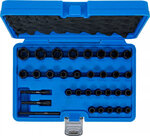 Twist Socket Set (Spiral Profile) / Screw Extractor (1/4) / (3/8) Drive Metric and Inch Sizes 32 pcs